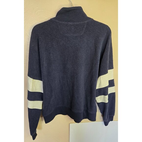 Faherty Beach Fleece Two Toned 1/4 Zip Pullover Top Size Large - Picture 2 of 5